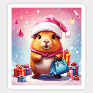 Cute Capybara Christmas #2 Sticker